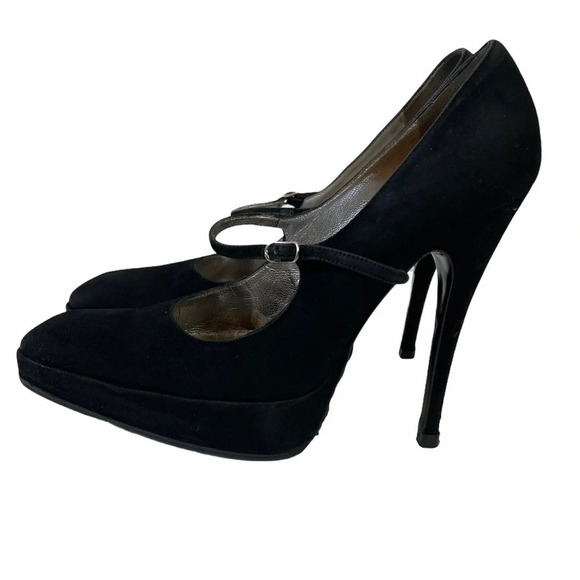 Dolce & Gabbana Suede Platform Mary Jane Heels - Picture 3 of 11